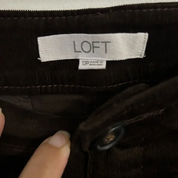 LOFT Brown Wide Leg Pants 12P - Picture 3 of 6